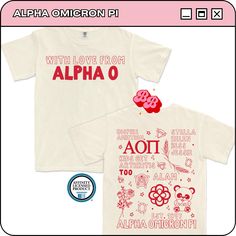 two t - shirts with the words, love from aloha to ahha on them