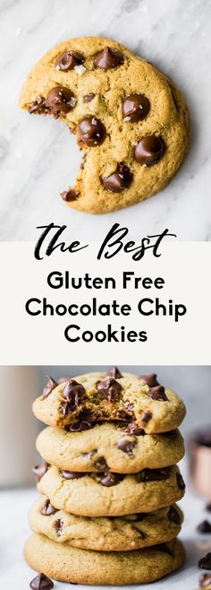 the best gluten free chocolate chip cookies are made with only 4 ingredients, and they