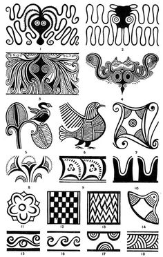 an image of different designs in black and white