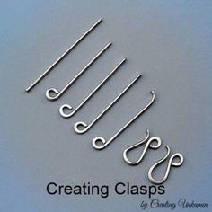 four pairs of scissors are sitting on top of each other with the words creating clips