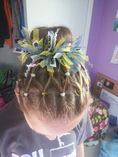 Gymnastics Competition Hair Bun, Hairstyles For Gymnastics Meets, Belle Hairstyle, Gym Hairstyles, Bella Hair