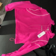 New Adidas Pink Cropped Hoodie With Tag Adidas Athleisure Hoodie With Crew Neck, Adidas Athleisure Sweatshirt With Drawstring Hood, Sporty Hooded Tops For Spring, Adidas Athleisure Hoodie Sweatshirt, Spring Sporty Funnel Neck Sweatshirt, Sporty Funnel Neck Top For Spring, Sporty Spring Hoodie With Double-lined Hood, Spring Sports Tops With Adjustable Hood, Spring Sportswear Hoodie With Crew Neck