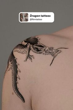 a man with a dragon tattoo on his shoulder