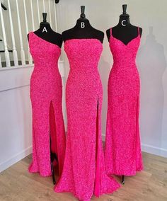 Hot Pink Prom Dress, Formal Prom Dresses Long, Formal Prom Dress, Long Formal Dress, Pink Prom, Hot Pink Dresses, Cute Prom Dresses, Pretty Prom Dresses, Grad Dresses