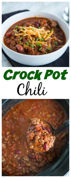 crock pot chili is an easy and delicious meal to make in the slow cooker