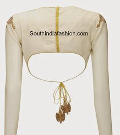 boat neck blouse with buttons on back Full Sleeve Blouse Designs Back Side, Full Sleeves Blouse, Blouse Tassels, Bajirao Mastani, Full Sleeve Blouse, Boat Neck Blouse