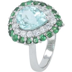 Platinum 0.73 Carat Pear-Shaped Paraiba Tourmaline and Tsavorite Ring with Diamond Halo Luxury Green Heart Cut Rings, Elegant Tsavorite Gemstones For Anniversary, Elegant Green Multi-stone Topaz Ring, Luxury Tsavorite Ring With Gemstone Accents, Elegant Green Topaz Round Cut Ring, Elegant Green Topaz Ring With Round Cut, Elegant Green Topaz Ring With Diamond Accents, Elegant Green Topaz Ring, Round Cut, Elegant Green Round Cut Topaz Ring