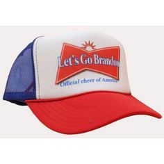 Let's Go Brandon Trucker Hat Mesh Hat Snapback Hat Adjustable Brand New Adults One Size Fits Most, Let's Go Brandon Trucker Hat Mesh Hat Snapback Hat Adjustable Trucker Hat With Adjustable Closure In The Rear. Foam Hat With Poly Mesh Back. Color - Red / White / Blue Cap Features: 100% Polyester Front 100% Nylon Mesh Back 5-Panel Cap Seamless Foam Front Panel With Lining 8 Rows Stitching On Visor Matching Fabric Under Visor Adjustable Plastic Snap Branded Caps, Adidas Hat, Pabst Blue Ribbon, New Era Hat, Vintage Flats, New Era Fitted, Black Snapback, Nfl Logo, Mesh Hat