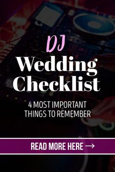 DJ Wedding Checklist Dj Checklist For Wedding, Wedding Playlist Reception Song List Dance Floors, Wedding Dj Checklist, Questions To Ask Your Wedding Dj, Marriage Planning, Wedding Emcee