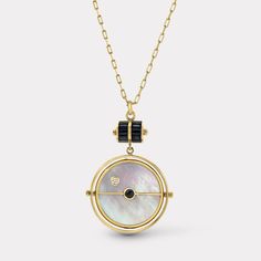 Grandfather Compass Pendant with Light Mother of Pearl and Blue Sapphi – Retrouvai | Modern Heirlooms Timeless Medallion Jewelry With Compass Design, Classic Formal Jewelry With Compass Design, Elegant Medallion Compass Necklace, Timeless Round Compass Design Jewelry, Elegant Compass Pendant Necklace, Luxury Compass Design Round Pendant Necklace, Timeless Compass Design Jewelry, Luxury Round Pendant Necklace With Compass Design, Luxury Compass Design Pendant Jewelry