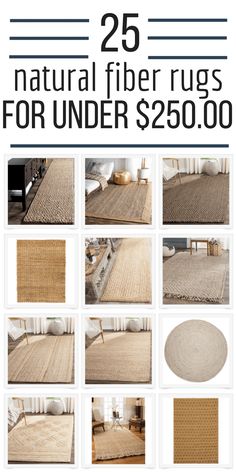 the natural fiber rugs for under $ 250 are available in multiple colors and sizes