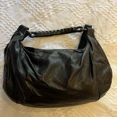 Vintage Ysl Black Leather Purse. Excellent Used Condition. Two Sizes Of Straps. Slightly Weathered Silver Link- Reflected In Price. Designer Hobo Bag With Leather Handles For Formal Events, Designer Hobo Bag With Leather Handles For Formal Occasions, Designer Hobo Bag With Leather Handles For Evening, Designer Soft Leather Hobo Bag For Formal Occasions, Saint Laurent Purse, Vintage Yves Saint Laurent, Saint Laurent Bags, Vintage Ysl, Bags Vintage