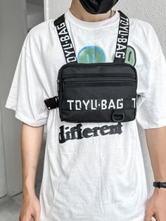 Men Contrast Letter Tape Chest Rig Bag Sling Bag College Bag Summer Dad Freshman University Gifts For Men Fall Christmas Belt Bag Travel Bag Sling Bag Thanksgiving Purse Holiday Storage Bag Messenger Bag Shoulder Bag Rider Bag Hip Hop Vest Bag Street Style Vest Bag Fishing Multiple Pocket Trendy Vest Bag Men Gifts Black Bag Hiking Student Large Capacity Multi-Functional Outdoor Portable Fashionable Casual Dad Gifts Boyfriend Gifts Vacation Funny Gifts Chest Bag For Men Side Bags For Men Satchel Vest Bag, Sling Bag Men, Trendy Vest, Waist Bag Men, Mens Satchel, Street Style Bags, Mens Luggage, Chest Rig, College Bags