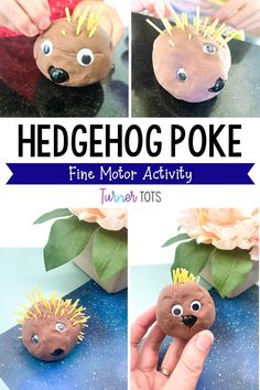 this hedgehog poke is an easy and fun fine motor activity for toddlers