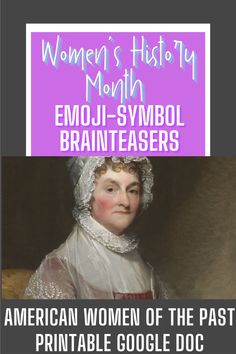 an image of women's history month with the caption emou - symbol brainteazers