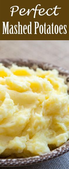 mashed potatoes in a bowl with text overlay