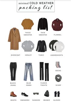 Cold Weather Packing List, Cold Weather Packing, Minimal Packing, Nyc Winter Outfits, Fashion Travel Outfit