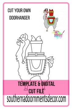 a poster with the text cut your own doorhanger template and digital cut file