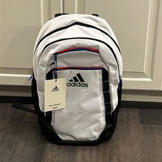 Brand New With Tags And Authentic Item. Sporty White School Bag, White Sporty School Bag, White Sports Bag For Back To School, White Sporty College Bags, White Backpack For Back To School, Sporty White Backpack For Daily Use, White Large Capacity Backpack For School, Large Capacity White Backpack For School, White Sports Backpack For Back To School