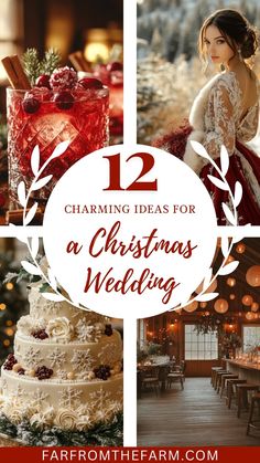 Plan a magical Christmas wedding with 12 festive ideas, from cozy decor to wintery cocktails, perfect for a seasonal celebration. #ChristmasWeddingIdeas #WinterWeddingInspo #HolidayWeddingDecor #FestiveWeddingTouches #SeasonalWeddingPlanning #RomanticWinterWedding #SnowflakeWeddingTheme #HolidayWeddingTips #WeddingInspiration #CozyWinterWedding Christmas Rustic Wedding, Intimate Christmas Wedding, Christmas Wedding Diy, Xmas Wedding Ideas, Snowflake Wedding Theme, Christmas Wedding Ideas, Holiday Wedding Decor, Christmas Wedding Inspiration, Christmas Wedding Decorations