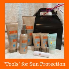 The best "tools" for Sun Care you can find for the whole family in a "Tool Box". Sun care is important in Winter as in Summer! Includes cream, spray, 2 for face, for baby and After Sun with Aloe to protect, treat & heal. $95 (check if on special). Turn it into a gift basket, add $8 A Gift Basket, After Sun, Sun Care, In Summer, The Whole, Baskets