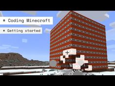 an image of a building in minecraft with the words,'getting started '