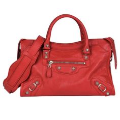 Colour: Red Hardware: Silver Material(S): Lambskin Leather Interior: Black Textile Closure: Double Zip Height: 15cm Width: 30cm Depth: 9cm Handle Drop: 12cm Additional Strap Drop: 54ccm Includes Dust Bag Designer Red Satchel With Adjustable Strap, Designer Red Leather Shoulder Bag, Chic Red Shoulder Bag With Palladium Hardware, Luxury Red Satchel With Adjustable Strap, Red Satchel Shoulder Bag With Palladium Hardware, Red Leather Designer Satchel, Red Shopping Bags With Palladium Hardware, Red Travel Bags With Palladium Hardware, Designer Red Leather Satchel