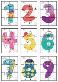 the number six puzzle is shown with different colors and numbers on it's sides