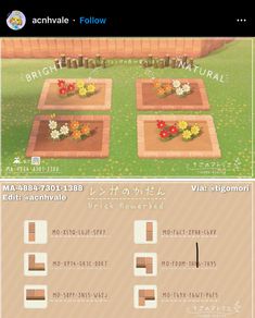 the screenshot shows how to use different flower arrangements in animal crossing game, which is also available on nintendo wii