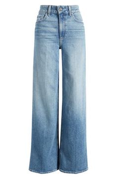 A loose, full-length column silhouette ensures a laid-back look in these high-rise jeans made from PAIGE VINTAGE low-stretch denim. 31 1/2" inseam; 21" leg opening; 11" front rise; 15" back rise (size 29) Zip fly with button closure Five-pocket style 99% cotton, 1% polyurethane Machine wash, line dry Imported