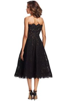 From Rene Ruiz Collection, this strapless scalloped lace midi dress embodies timeless elegance and allure. Crafted from luxurious lace, its intricate scalloped edges cascade gracefully, accentuating the figure with a flattering silhouette. The absence of straps accentuates the décolletage, while the meticulous placement of crystals adds a touch of glamour and shimmer to the ensemble. STYLE RRSFA4 Built-in bustier Scalloped lace boarder Crystal embellishment Shoulder to hem measurement - 45'' Mod Lace Midi, Scalloped Edges, Lace Midi Dress, Scalloped Lace, Crystal Embellishment, Scalloped Edge, Timeless Elegance, Built In, Midi Dress