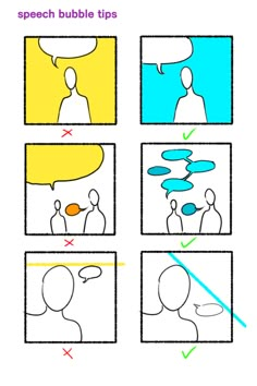 the instructions for how to make speech bubbles