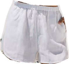 White Summer Bottoms With Hip Pockets, Summer White Bottoms With Hip Pockets, Relaxed Fit Vacation Bottoms With Pockets, Loosely Fitted Beach Shorts With Pockets, White Vacation Bottoms With Side Pockets, Summer Beach Bottoms With Hip Pockets, Summer Bottoms With Relaxed Fit And Side Pockets, Beach Bottoms With Pockets And Short Inseam, Vacation Bottoms With Pockets