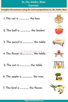 an english worksheet with pictures and words