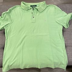 Lauren Ralph Lauren Ladies Lime Green, Polo Size Large Never Worn! Silver Buttons And Silver Embroidered Logo Solid Polo Collar T-shirt For Spring, Casual Green Polo Shirt For Summer, Green Crew Neck Polo Shirt For Summer, Fitted Green Polo Shirt For Summer, Spring Solid Color Polo Collar T-shirt, Green Casual Polo Shirt For Spring, Fitted Green Polo Collar Top, Fitted Green Polo Shirt For Spring, Basic Collared Spring T-shirt