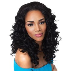 Outre Quick Weave Half Wig HAWAIIAN. Inspired by Batik Bundle Hair. High Tex - Heat Resistant fiber, Safe up to 400°F. ebonyline.com Outre Hair, Razored Haircuts, Half Wig, Real Hair Extensions, Hair Flow, Remy Hair Weave, Quick Weave, Human Braiding Hair, Half Wigs