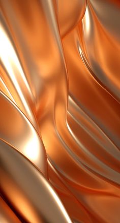 an orange and silver background with wavy lines