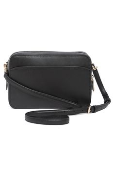 Made of smooth calfskin leather, this crossbody camera bag features zip closure to securely store your camera to easily capture all your favorite moments. 5.75" H x 8.5" W x 2.5" D; 22" strap drop length Removable, adjustable crossbody strap Top zip closure Leather Imported Elegant Travel Camera Bag With Zipper Closure, Classic Rectangular Camera Bag With Zipper Closure, Classic Camera Bag With Zipper Closure, Crossbody Camera Bag, Strap Top, Strap Tops, Nordstrom Store, Kate Spade Bag, Crossbody Strap