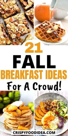 Sep 28, 2020 - Looking for healthy and quick breakfast recipes that will make you appreciate the Fall season? Here you get some delicious fall breakfast ideas you can try this fall holidays. November Breakfast, Healthy Fall Breakfast Recipes, Breakfast Ideas For A Crowd, Pumpkin Waffles Recipe, Delicious Breakfast Casserole, Thanksgiving Brunch