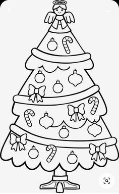 Merry Christmas Coloring Pages, Christmas Colouring Pages, Christmas Coloring Page, Santa Coloring Pages, Christmas Tree Drawing, Kindergarten Coloring Pages