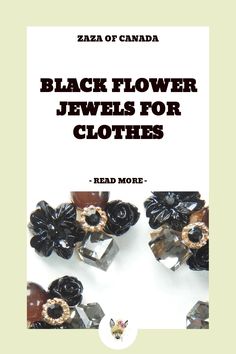 black flower jewels for clothes is featured in the book's title page, titled