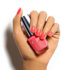 Opi Coral Nail Polish, Coral Nail, Coral Nail Polish, Opi Gel Nails, Opi Nail Colors, Summer Nail Polish, Pretty Nail Polish, Coral Nails, Opi Infinite Shine