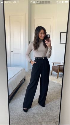 Simple Business Outfits Women, Casual Outfit With Slacks, Ap Seminar Outfits, Law Firm Outfits Women Winter, Corporate Law Outfits, Court Case Outfit, Female Court Attire, Social Worker Interview Outfit, Business Casual Outfits Slacks