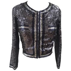 Parosh blue silver sequins jackettotally made in italy in nylon embellished with sequins all over size S total lenght 40 cm shoulder to hem 42 cm Fitted Outerwear With Contrast Sequin For Party Season, Fitted Party Outerwear With Contrast Sequin, Evening Outerwear With Contrast Sequin And Long Sleeves, Fitted Sequin Fabric For Fall, Evening Long Sleeve Outerwear With Contrast Sequin, Evening Long Sleeve Contrast Sequin Outerwear, Fitted Contrast Sequin Outerwear For Fall, Embellished Sequin Fabric For Fall Fitted Outfits, Fall Embellished Sequin Fabric In Fitted Style