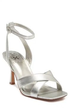 Sam Edelman Yancy Metallic Block Heel Sandal | Nordstromrack Prom Inspo, Evening Sandals, Strap Sandals Women, Stiletto Sandals, Block Heels Sandal, Sandal Women, Metallic Leather, Ankle Strap Sandals, Stiletto Heel