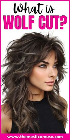 Discover the trendy wolf cut hairstyle and learn how to style it, what type of hair works best with this style, and more. From its origins to its versatility, this article covers everything you need to know about the wolf cut. Wolf Style Haircut, Wolf Cut Hairstyles Long, Medium Wolf Cut Women, Wolf Cut Women Medium, How To Style Shaggy Hair, Wolf Haircut Woman, Shaggy Medium Hair With Bangs, Rocker Hairstyles For Women, Wavy Shag With Bangs