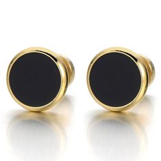 PRICES MAY VARY. 6MM Mens Womens Gold Black Stud Earrings Stainless Steel Illusion Tunnel Plug Screw Back, 2pcs Metal:Stainless Steel Finishing:Polished Gauge:1.2MM(0.05")thick; Dimension:6MM(0.24")wide;Weight:1.5g Package:Jewelry Box with Brand Name COOLSTEELANDBEYOND *Condition: 100% brand new
 *Code:ME-567-06
 *Metal: Stainless Steel
 *Finishing: Polished
 *Gauge:1.2MM(0.05")thick;
 *Dimension: 6MM(0.24")wide;
 *Weight:1.5g
 *Package:Jewelry Box with Brand Name COOLSTEELANDBEYOND Womens Stud Earrings, Black Studs, Black Stud Earrings, Baby Earrings, Black Stud, Womens Earrings Studs, Kids Earrings, Plain Black, Girls Earrings