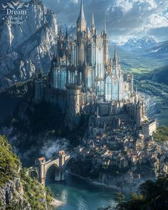 an image of a castle on top of a mountain in the middle of the day