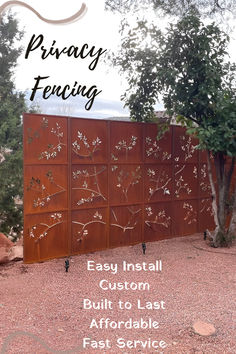 the privacy fencing is easy to install and can be used as a wall or fence