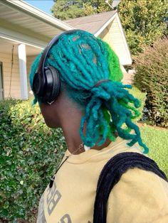 i loveee my hairrr Green Locs, Blue Locs, Beautiful Dreadlocks, Fashion 90s